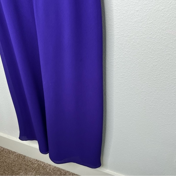 LINDISSIMA Vintage 80’s Maxi Gown Purple Blue Size 6 - Picture 14 of 16